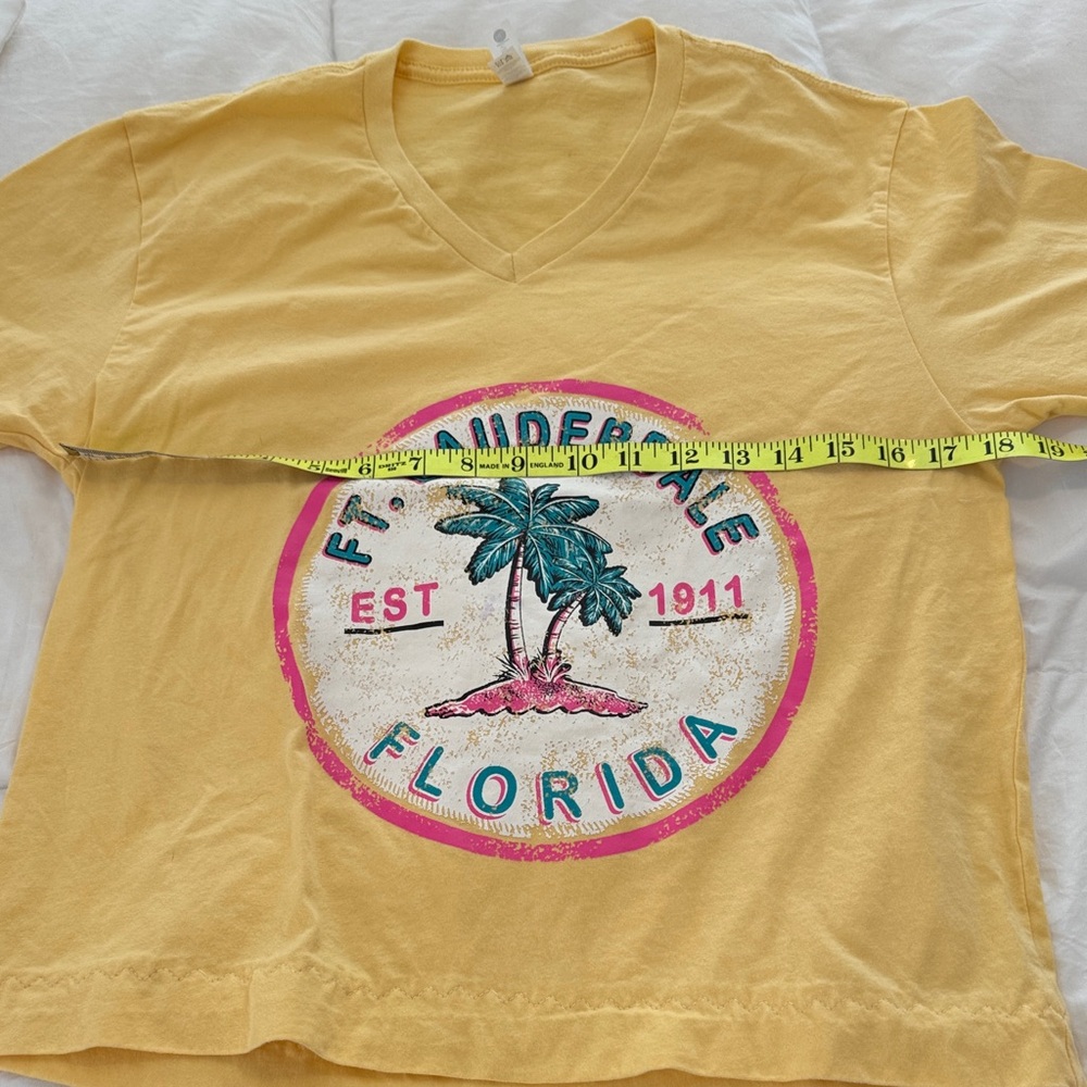 Next Level Apparel Yellow Short Sleeve Tee